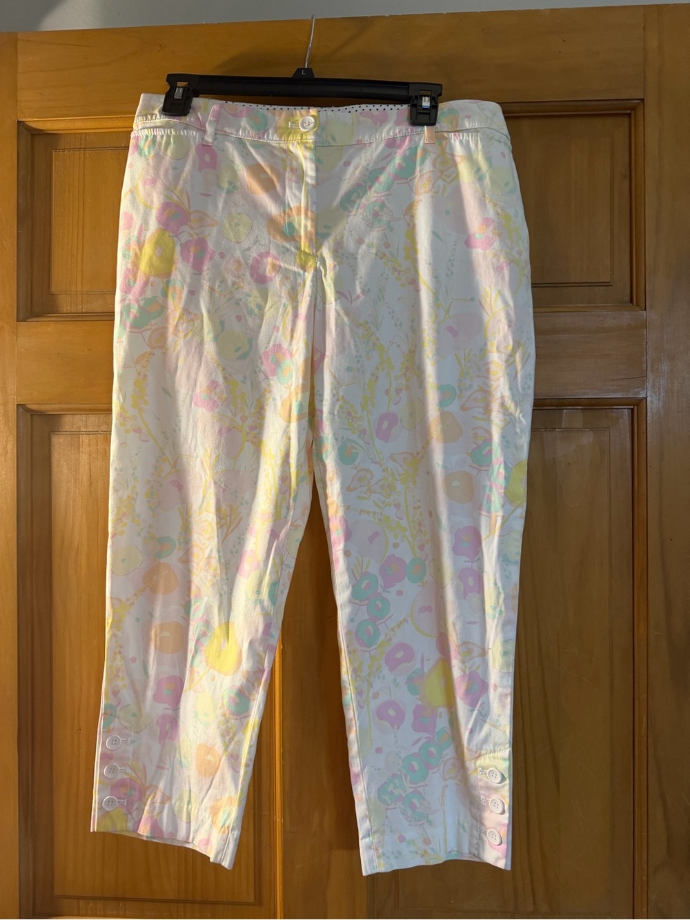 Talbots Pastel Floral Crop Pants in Mint, Pink, Yellow